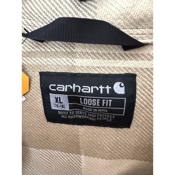 NWT Carhartt Loose Fit Twill Shirt Jacket Top Women XL Full Button Up $69 - Picture 4 of 9